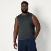 imageAmazon Essentials Mens Active Quick Dry Tech Stretch Lightweight Sleeveless Muscle Shirt MultipacksBlackHeather Graphite