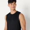 imageAmazon Essentials Mens Active Quick Dry Tech Stretch Lightweight Sleeveless Muscle Shirt MultipacksBlackHeather Graphite