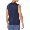 imageAmazon Essentials Mens Active Quick Dry Tech Stretch Lightweight Sleeveless Muscle Shirt MultipacksDark Blue