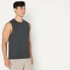 imageAmazon Essentials Mens Active Quick Dry Tech Stretch Lightweight Sleeveless Muscle Shirt MultipacksHeather GraphiteNavy