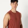 imageAmazon Essentials Mens Active Quick Dry Tech Stretch Lightweight Sleeveless Muscle Shirt MultipacksRich Chestnut Brown