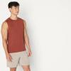 imageAmazon Essentials Mens Active Quick Dry Tech Stretch Lightweight Sleeveless Muscle Shirt MultipacksRich Chestnut Brown