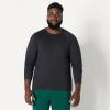 imageAmazon Essentials Mens Athletic Soft Performance Lightweight Long Sleeve Gym Workout ShirtSpace Dye Black