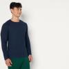 imageAmazon Essentials Mens Athletic Soft Performance Lightweight Long Sleeve Gym Workout ShirtSpace Dye Navy