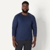 imageAmazon Essentials Mens Athletic Soft Performance Lightweight Long Sleeve Gym Workout ShirtSpace Dye Navy