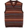 imageAmazon Essentials Mens Lambs Wool Sweater Vest Previously GoodthreadsDeep Brown Fair Isle