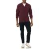 imageAmazon Essentials Mens Lambs Wool VNeck Cardigan Sweater with Pockets Previously GoodthreadsDark Burgundy