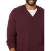 imageAmazon Essentials Mens Lambs Wool VNeck Cardigan Sweater with Pockets Previously GoodthreadsDark Burgundy