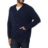 imageAmazon Essentials Mens Lambs Wool VNeck Cardigan Sweater with Pockets Previously GoodthreadsDark Navy