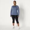 imageAmazon Essentials Womens Active Quick Dry Tech Stretch Lightweight LongSleeve TShirt Available in Plus SizeSlate Grey
