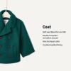 imageAmazon Essentials x Sofia Grainge Toddlers and Baby Boys Wool Blend Double Breasted CoatDark Green