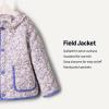 imageAmazon Essentials x Sofia Grainge Toddlers and Baby Girls Midweight Field Jacket with RuffleBlue Ivory Delicate Floral
