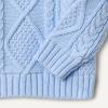 imageAmazon Essentials x Sofia Grainge Unisex Babies Toddlers and Kids Cable Crewneck SweaterLight Blue