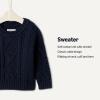imageAmazon Essentials x Sofia Grainge Unisex Babies Toddlers and Kids Cable Crewneck SweaterNavy