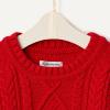 imageAmazon Essentials x Sofia Grainge Unisex Babies Toddlers and Kids Cable Crewneck SweaterRed