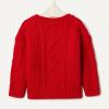imageAmazon Essentials x Sofia Grainge Unisex Babies Toddlers and Kids Cable Crewneck SweaterRed