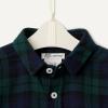 imageAmazon Essentials x Sofia Grainge Unisex Toddlers and Babies Button Down Plaid Flannel ShirtDark Emerald Green Deep Blue Plaid