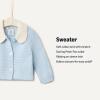 imageAmazon Essentials x Sofia Grainge Unisex Toddlers and Babies Peter Pan Collar Sweater JacketPale Blue
