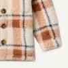 imageAmazon Essentials x Sofia Grainge Unisex Toddlers and Babies Sherpa Overshirt JacketIvory Light Caramel Simple Plaid