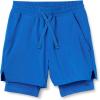 imageAmazon Essentials Boys Active Performance Stretch Woven Athletic Training Shorts with LinerBlue