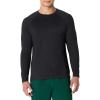imageAmazon Essentials Mens Athletic Soft Performance Lightweight Long Sleeve Gym Workout ShirtSpace Dye Black