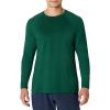 imageAmazon Essentials Mens Athletic Soft Performance Lightweight Long Sleeve Gym Workout ShirtSpace Dye Green
