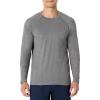 imageAmazon Essentials Mens Athletic Soft Performance Lightweight Long Sleeve Gym Workout ShirtSpace Dye Grey