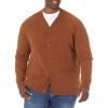 imageAmazon Essentials Mens Lambs Wool VNeck Cardigan Sweater with Pockets Previously GoodthreadsBrown