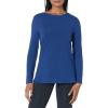 imageAmazon Essentials Womens Active Quick Dry Tech Stretch Lightweight LongSleeve TShirt Available in Plus SizeNavy