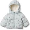 imageAmazon Essentials x Sofia Grainge Babies Toddlers and Boys WaterResistant Hooded Puffer JacketDove Grey Sheep