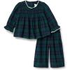 imageAmazon Essentials x Sofia Grainge Toddlers and Baby Girls Long Sleeve Flannel SetDark Emerald Green Deep Blue Plaid