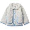 imageAmazon Essentials x Sofia Grainge Toddlers and Baby Girls Midweight Field Jacket with RuffleIvory Blue Outlined Blooms