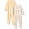 imageAmazon Essentials x Sofia Grainge Unisex Babies Cotton Footed Sleep and Play Bodysuit Pack of 2Pale YellowSquirrel Picnic