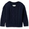 imageAmazon Essentials x Sofia Grainge Unisex Babies Toddlers and Kids Cable Crewneck SweaterNavy
