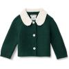 imageAmazon Essentials x Sofia Grainge Unisex Toddlers and Babies Peter Pan Collar Sweater JacketDark Green