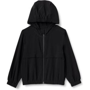 imageAmazon Essentials Boys Active Performance Stretch Woven FullZip Athletic Hoodie JacketBlack