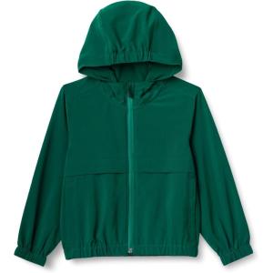 imageAmazon Essentials Boys Active Performance Stretch Woven FullZip Athletic Hoodie JacketDark Green