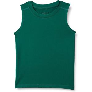 imageAmazon Essentials Boys Tech Stretch Tank TopDark Green