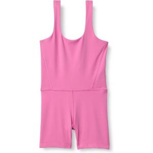 imageAmazon Essentials Girls Gymnastics Buttery Soft FormFlex Tank Unitard Leotard with ShortsPink