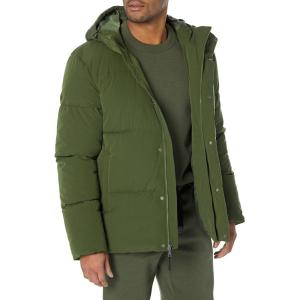 imageAmazon Essentials Mens MidLength Hooded Puffer Coat Available in Big ampamp TallDark Olive