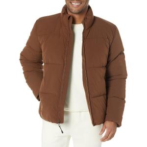 imageAmazon Essentials Mens Mock Neck Heavyweight Puffer Coat Available in Big ampamp TallDeep Brown