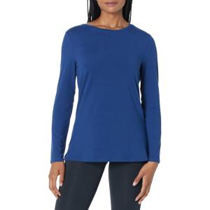 imageAmazon Essentials Womens Active Quick Dry Tech Stretch Lightweight LongSleeve TShirt Available in Plus SizeNavy