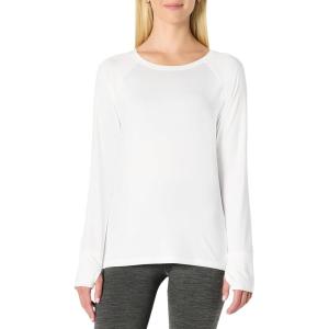 imageAmazon Essentials Womens Active Quick Dry Tech Stretch Lightweight LongSleeve TShirt Available in Plus SizeWhite