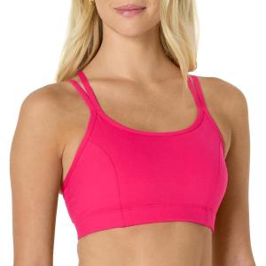 imageAmazon Essentials Womens Active Total Train Light Support Strappy Back Gym Workout Sports BraHot Pink