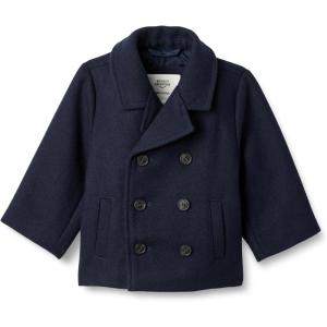 imageAmazon Essentials x Sofia Grainge Toddlers and Baby Boys Wool Blend Double Breasted CoatNavy