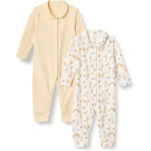 imageAmazon Essentials x Sofia Grainge Unisex Babies Footless Sleepsuit Pack of 2Pale YellowSquirrel Picnic