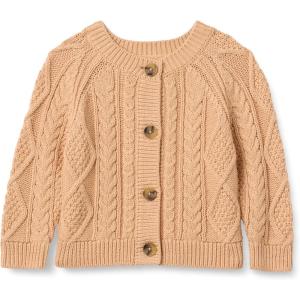 imageAmazon Essentials x Sofia Grainge Unisex Toddlers and Babies Fisherman Cardigan SweaterLight Camel
