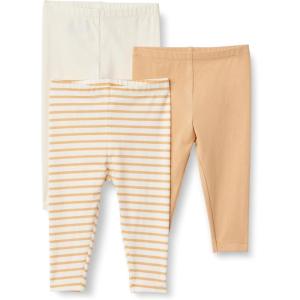 imageAmazon Essentials x Sofia Grainge Unisex Toddlers and Babies Legging Pack of 3IvoryLight CamelStripe