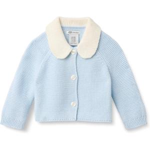 imageAmazon Essentials x Sofia Grainge Unisex Toddlers and Babies Peter Pan Collar Sweater JacketPale Blue