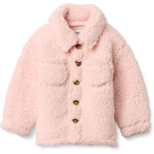 imageAmazon Essentials x Sofia Grainge Unisex Toddlers and Babies Sherpa Overshirt JacketLight Pink